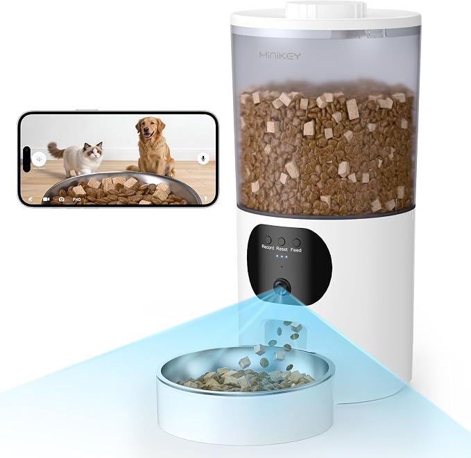Automatic Cat Feeder with 2K Camera, 6.5L Smart App Control 5G/2.4WiFi