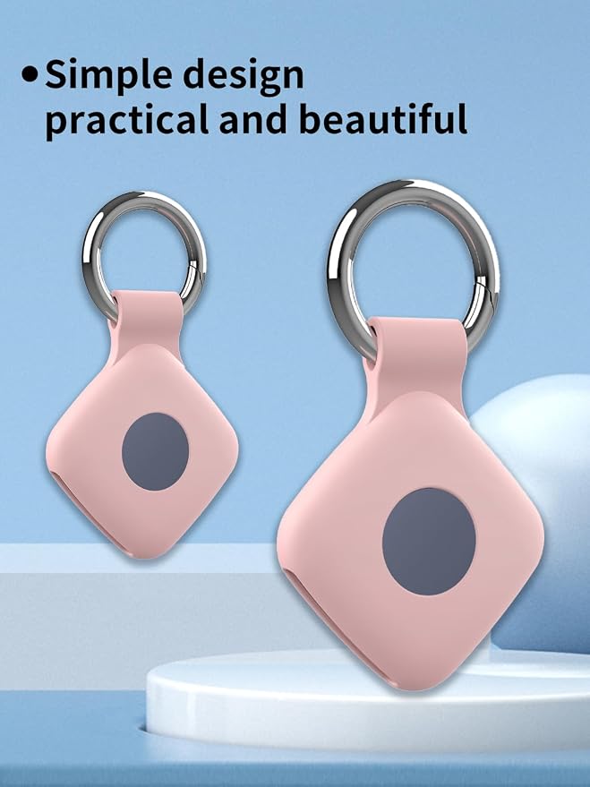 Case for UGREEN Tracker Tags, Shockproof Silicone Cover. | Shockproof & anti - slip, protects against scratches. Precise cutouts ensure full functionality. Pink(2 Pack).