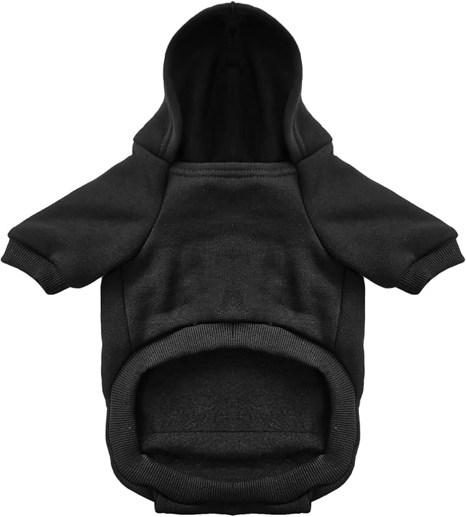 Soft Dog Hoodies for Small Dogs, Warm Fleece Puppy Clothes with Pocket | Jecikelon cold weather coat, cute puppy costume, breathable sweatshirt for dogs girl & boy, machine washable, easy on & off