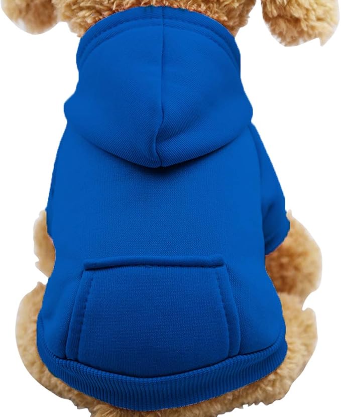Soft Dog Hoodies for Small Dogs, Warm Fleece Puppy Clothes with Pocket | Jecikelon cold weather coat, cute puppy costume, breathable sweatshirt for dogs girl & boy, machine washable, easy on & off