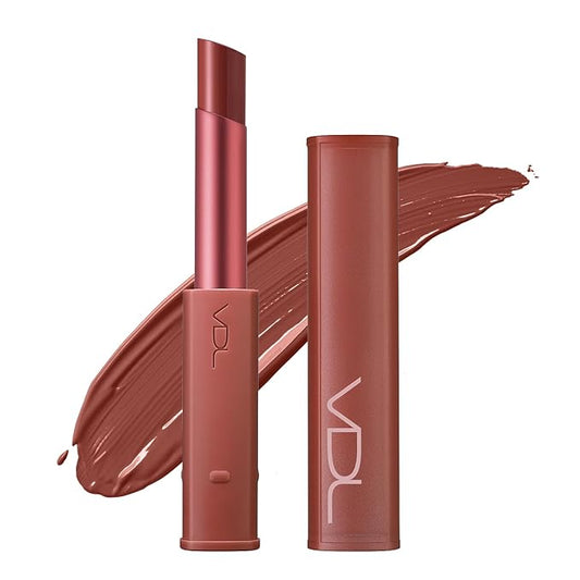 VDL Lip Stain Comfort Slip Lipstick 12, Extra Shot - Lightweight, Matte, Smooth Lipstick for Effortless Comfort. Vibrant and Long-Lasting Lip Color (0.09 oz) | Korean Makeup