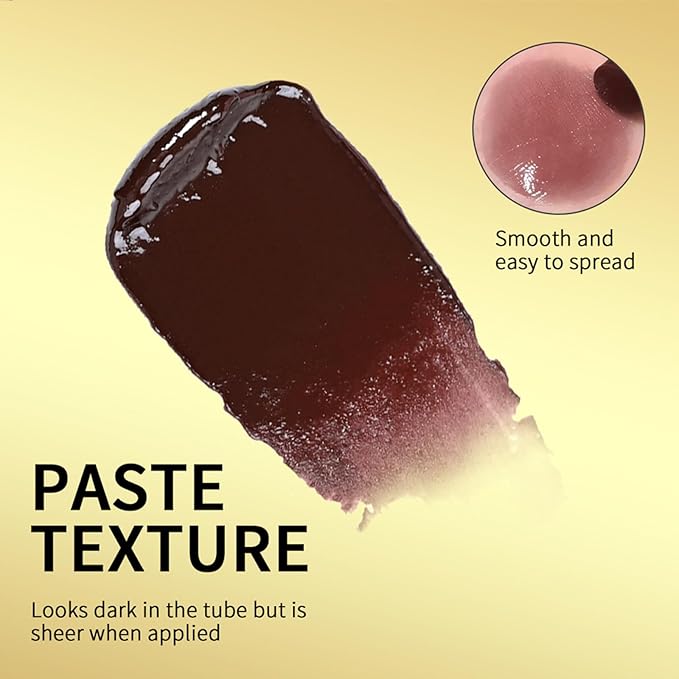 2PCS Hydrating Honey Lipstick，Black Sheer Tinted Lip Balm for All Skin Tones, Moisturizing Nourishing Formula with Natural Black Cherry Tint