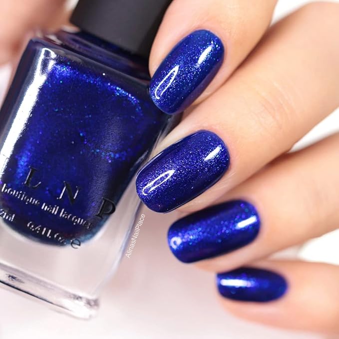 ILNP Midnight Kiss - Rich Cobalt Blue Shimmer Nail Polish