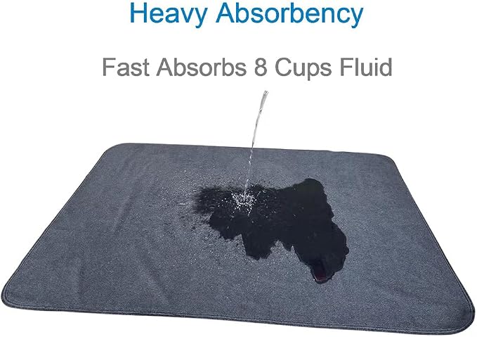 Peepeego 2PCS Pee Pads 54"x54", Washable, Slip Resistant, Waterproof Rugs for Training