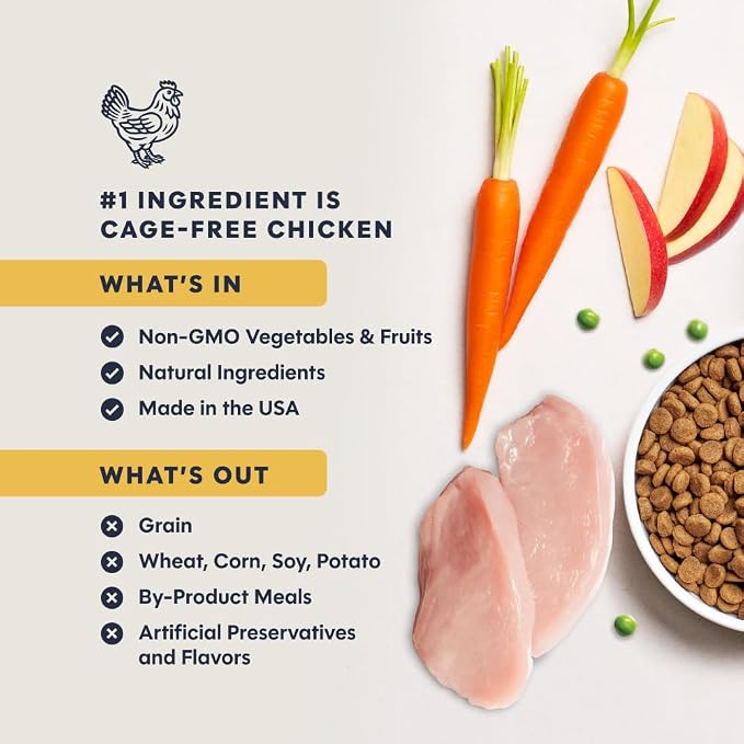 Instinct Original Dry Cat Food, Raw Coated Kibble, Real Chicken, 5 lb. Bag | Raw-coated kibble with cage-free chicken for strong muscles, digestive health, and healthy skin & coat, grain-free