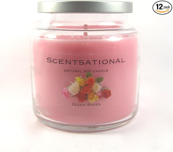Scentsational Dozen Roses Candles, Clear