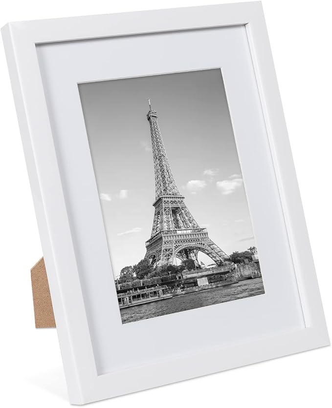 upsimples 8x10 Picture Frame Set of 10, Display Pictures 5x7 with Mat or 8x10 Without, Multi Photo Frames Collage for Wall or Tabletop Display, White | Fit 5x7 and 8 x 10 Photos, Wall or Tabletop Display, For Gallery Hallway Living Room, For Christmas ...