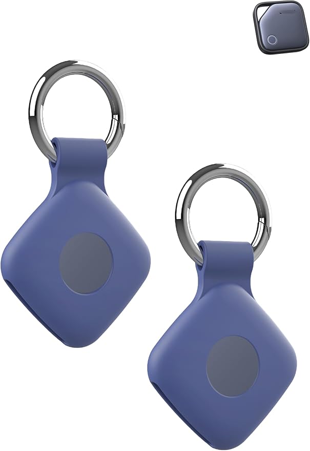 Case for UGREEN Tracker Tags, Shockproof Silicone Cover. | Shockproof & anti - slip, protects against scratches. Precise cutouts ensure full functionality. Blue(2 Pack).