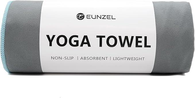 Eunzel Hot Yoga Towel Non-Slip Yoga Mat Towel Ultra-Absorbent Microfiber Towel for Hot Yoga, Pilates，Bikram and Workout 26.5"x 72"