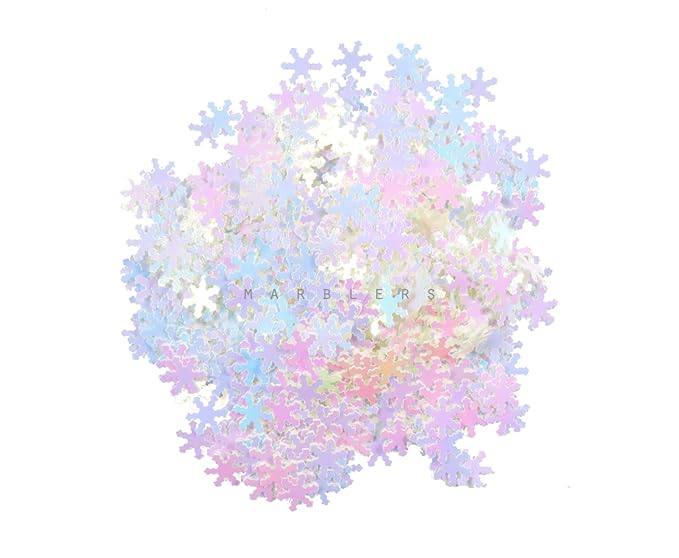 MARBLERS [Snowflake] Shape Glitter for Body & Face 0.11oz (3g) | Flake | Non-Toxic | Vegan | Cruelty-Free | Eyeshadow, Nail Polish, Nail Art | Festival, Rave & Party Makeup | Body & Face