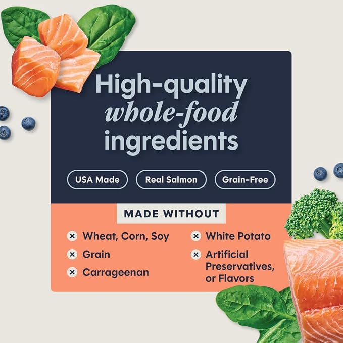 Instinct Flaked Entrees, Wet Canned Cat Food, Salmon, 3 oz. (24 Count) | Tender flaked cuts in savory gravy, high protein, real salmon, whole-food ingredients, grain-free, hydration support