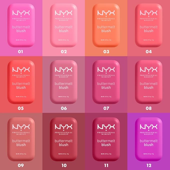 NYX PROFESSIONAL MAKEUP Buttermelt Powder Blush, Fade and Transfer-Resistant Blush, Up to 12HR Make Up Wear, Vegan Formula - Getting Butta