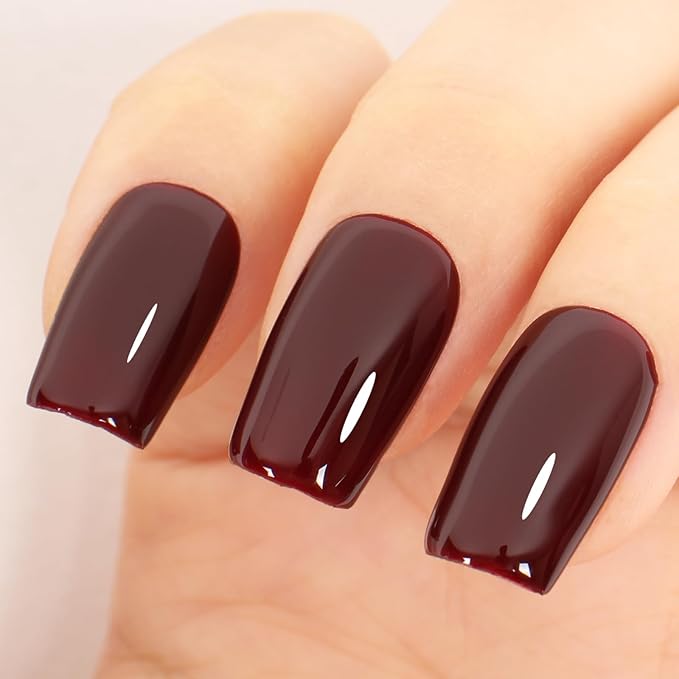 Maroon Dark Red Gel Nail Polish, 0.51 Fl Oz UV/LED Soak Off Burgundy Red Gel Polish for Manicure Salon or Nail Art Starter,Fall Winter Christmas Color - GP0052