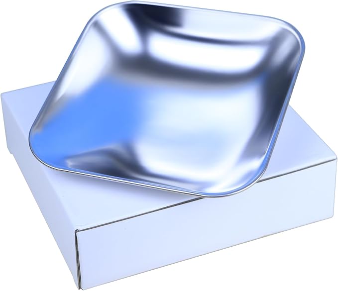 ANDOLL HOME Stainless Steel Bowl for Automatic Cat Feeder, Healthy and Harmless, Easy Clean and Friendly to Pet Whiskers (Square)