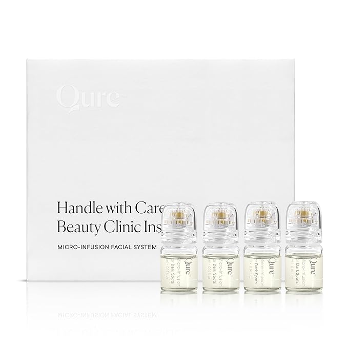 Qure Micro-Infusion System for Face - Clear Formula for All Skin Types, Easy 5min at-Home Skincare Facial Application - 2 Month Supply