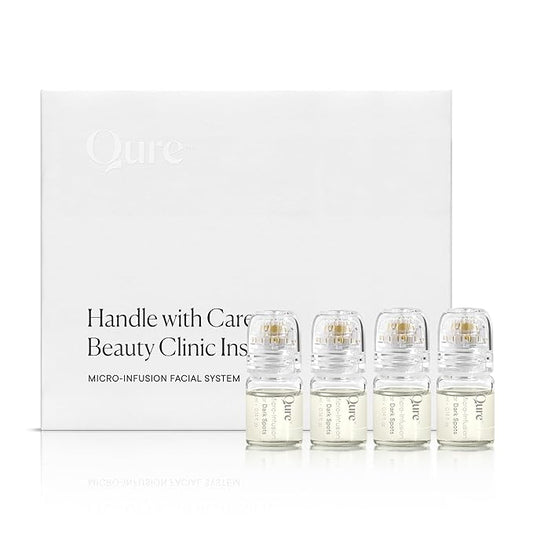 Qure Micro-Infusion System for Face - Clear Formula for All Skin Types, Easy 5min at-Home Skincare Facial Application - 2 Month Supply