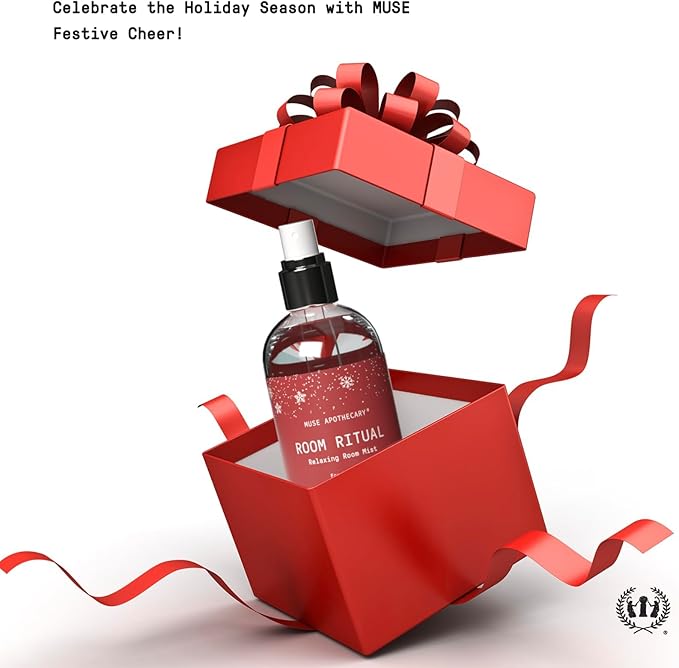 Muse Apothecary Room Ritual - Room Spray, Aromatic and Relaxing Room Mist, Air Freshener Spray, Infused with Natural Aromatherapy Essential Oils - 8 oz, Fresh Snow