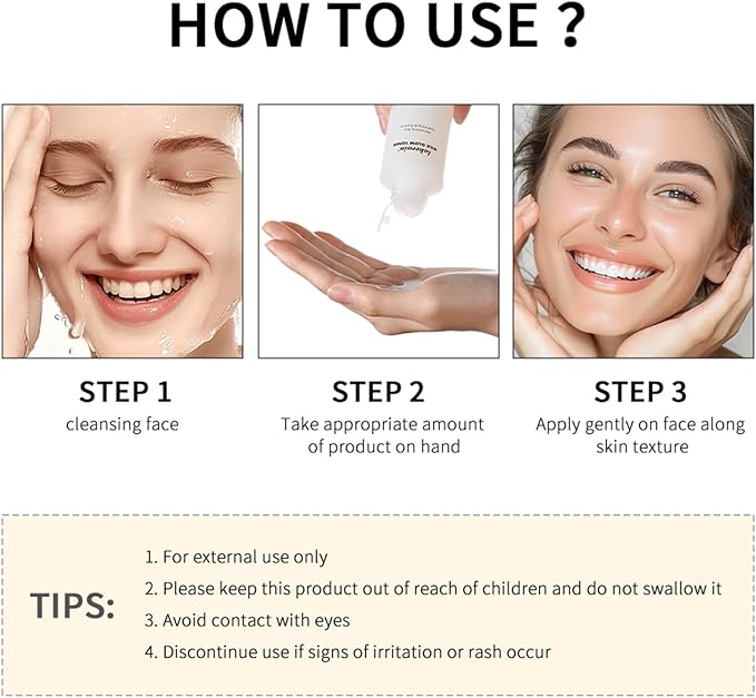 Milk Glow Toner for Face - Deep Hydrating Milky Facial Toner with Niacinamide, Refreshing Skin, Moisturizer & Smooth, Ordinary Toner Skin Care, Cruelty Free, Vegan (100ml)
