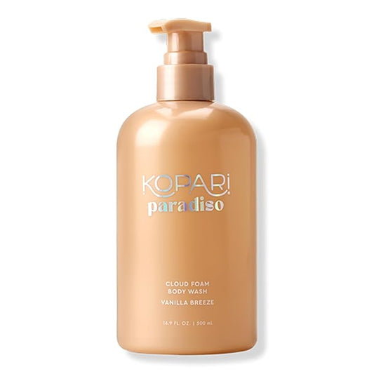 Kopari Paradiso Cloud Foam Body Wash – Vanilla Breeze | Hydrating Foaming Body Wash with Hyaluronic Acid & Vitamin E | Gentle Cleanse, Cozy Scent
