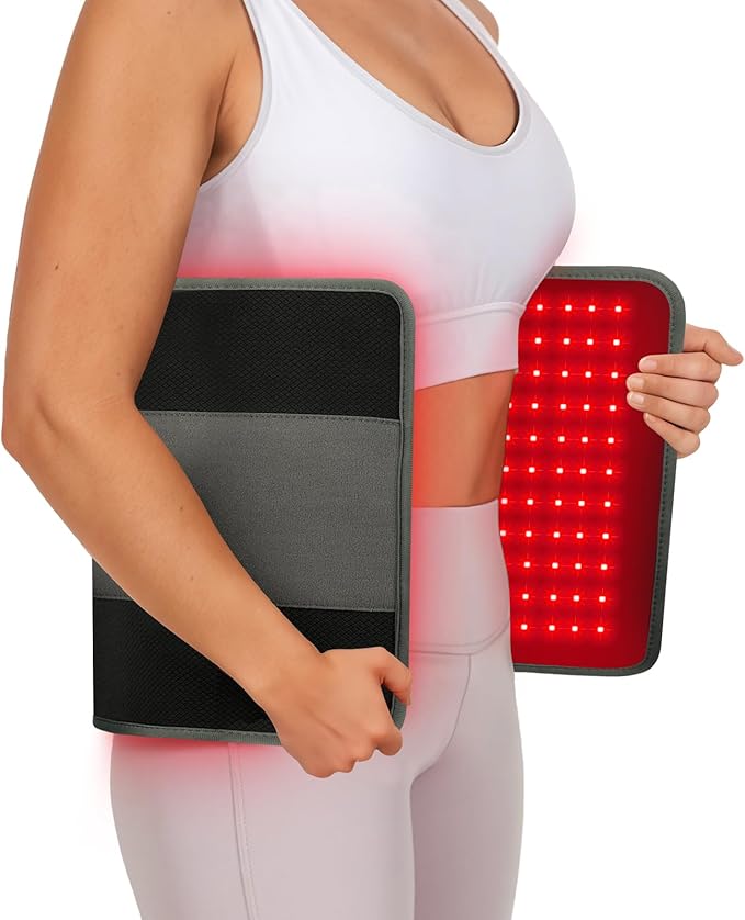 Comfytemp 24’’ x 12’’ Large Red Light Therapy Pad for Body, FSA Eligible HSA Near Infrared Light Therapy Wrap with Timer, 242 LEDs Light Therapy Pad for Back Shoulder Joint Muscle, 32W