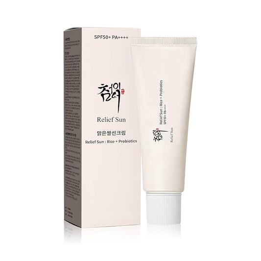 Organic Korean sunscreen SPF50+, PA++++ Riceand Probiotics | Korean Skin Care Solution for All Skin TypesNourishing Skin Protection and UV Def（1PCS)