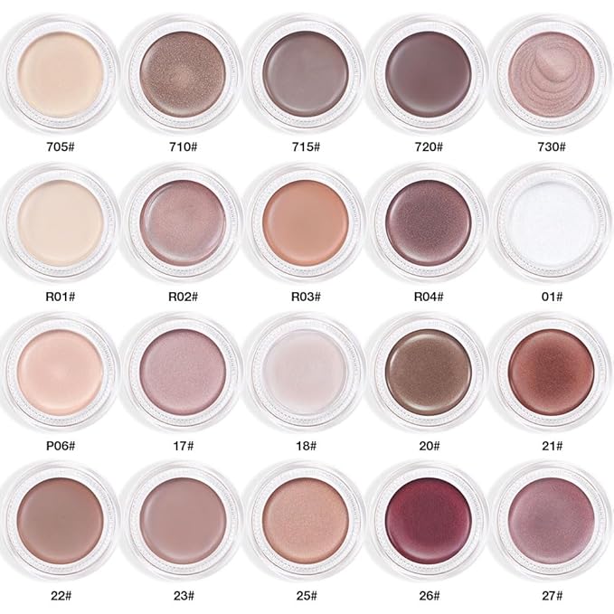 Single Cream Bright Nude Matte Eyeshadow Palette Makeup, Natural Single Mini Instant Holographic Eyeshadow For Women, Sombras Crema Para Ojos, Talc, Paraben & Cruelty Free, R01