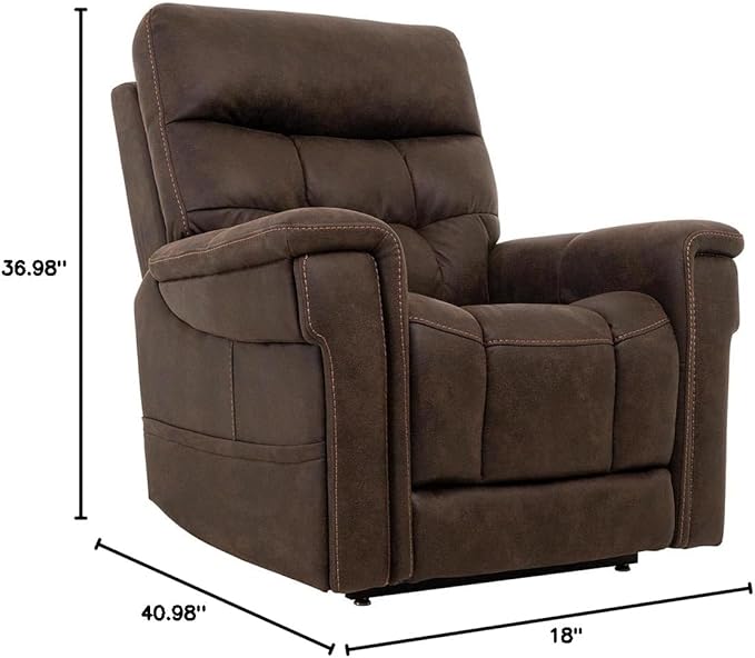 VivaLift! Radiance Power Recliner Lift Chair by PrideMobility, with 3 Heat Pads Heat System (Canyon Walnut, Small with Inside Delivery & Setup)
