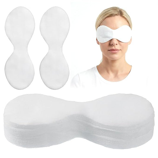 Styquenzer 100 Pcs Disposable Eye Mask, Non Woven Eye Care Covers Diy Clear Masks Paper Eyes Mask Spa Eyes Pads Sheet Nose Face Pads for Skincare Spa Wrap Retention Home Beauty Wet Compress