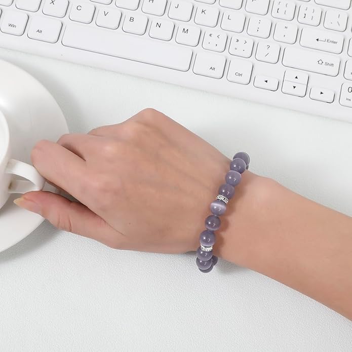 Healing Bracelet For Women Anxiety Crystal Bracelet Chakra Beaded Bracelets Rose Quartz Crystals And Healing Stones Yoga Bead Bracelet Calming Stretch Bracelet Stress Relief Gifts For Women