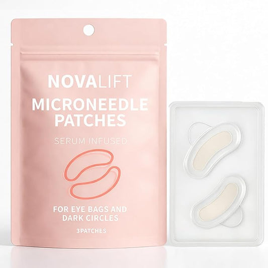 NOVALIFT Micro Eye Patches – Under Eye Patch with Hyaluronic Acid & Collagen for Dark Circles, Smooth Application Forehead & Smile Line Patches for Women (2)