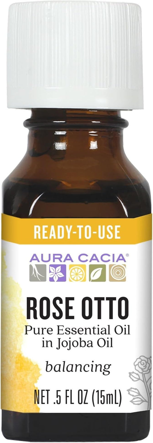 Aura Cacia Pure Aromatherapy, Rose Otto, Balancing.5-Ounces