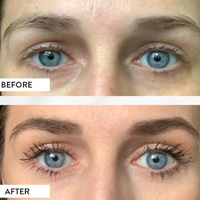 Emani Double Lash Mascara, Black, 3X Volume, Length & Lift, Hypoallergenic for Sensitive Eyes, Vegan & Cruelty-Free, Granite