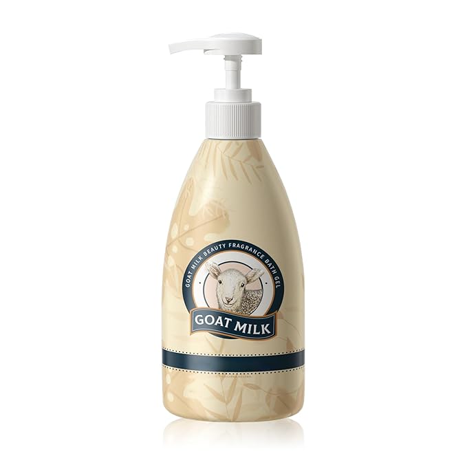 Goat Milk Moisturizing Body Wash,Hydrating Shower Gel for Men & Women,Mild Gentle Body Cleanser,Nourishing Skincare Body Wash for All Skin Types, 500 ML(A)