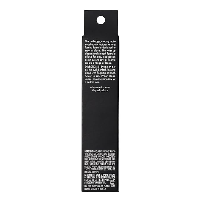 e.l.f. No Budge Matte Shadow Stick, One-Swipe Cream Eyeshadow Stick, Long-Wear & Crease Resistant, Matte Finish, Vegan & Cruelty-Free, Trift Shop