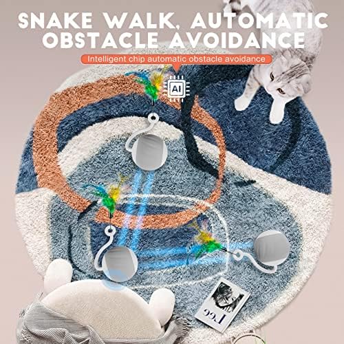 Upgraded 2.36 Inch Large Cat Toy With Touch&Voice Activation for Indoor Cat