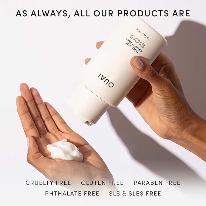 OUAI Thick Hair Conditioner Refill - Moisturizing Conditioner for Dry, Frizzy Hair - Keratin, Marshmallow Root, Shea Butter and Avocado Oil - Paraben, Phthalate & Sulfate Free (32 Oz)
