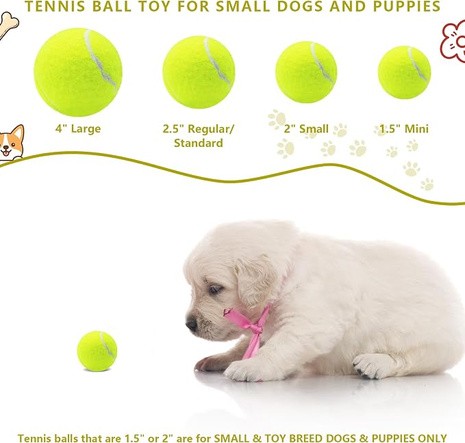 Magicorange 40 Pack Squeaky Mini Tennis Balls, 1.5 inch Small Dog Ball