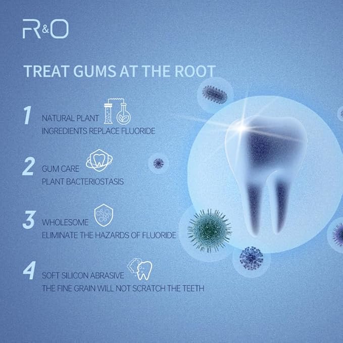R&O Ageratum Whitening Toothpaste with Bamboo Charcoal, 3.53 oz - Removes Stubborn Stains, Great for Teeth Whitening, Reduces Plaque, Promotes Oral Health with Long - Lasting Fresh Breath (1 Tube)