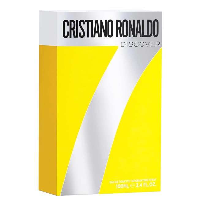 Cristiano Ronaldo CR7 Discover - Eau de Toilette for Men - Long-Lasting Mens Cologne Spray - Orange, Vetiver, Patchouli Cologne for Men - 3.4 oz