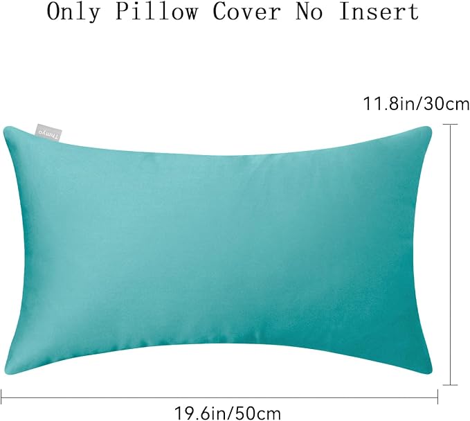 4-Pack 100% Cotton Lumbar Comfortable Solid Decorative Throw Pillow Case,Thmyo Rectangle Cushion Cover Pillowcase Sublimation Blank Pillow Covers DIY Throw Pillowcase(12x20inch/30x50cm, Green)
