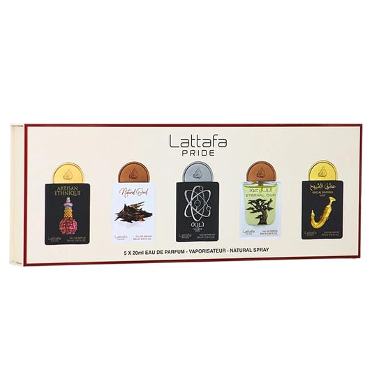 Lattafa Pride Gift Sets – Long Lasting Arabian Perfumes for Women Collection No.2 (5 x 20ml) – Eau de Parfum Spray – Elegant Ladies Perfume with Luxurious Scents – Premium Gift Box for Every Occasion