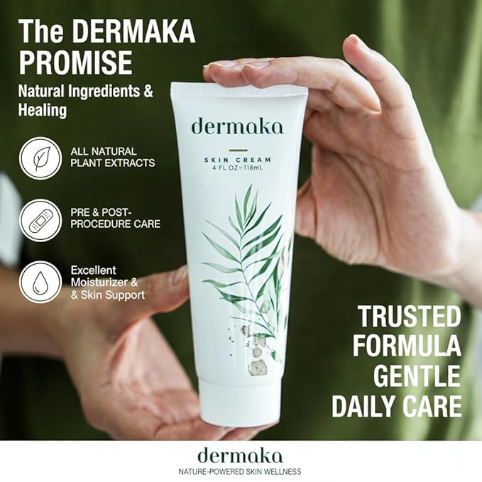 Dermaka All-Natural Arnica Skin Cream 4 oz – Dermatologist Tested Formula for Bruising, Swelling & Dryness – Enriched with Chamomile, Green Tea & Vitamins A & E – Smooth, Non-Greasy Texture