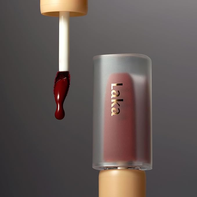 Laka Fruity Glam Tint, 4.5g/0.15oz, Glowing Lip Stain with Wide Color Spectrum, Hydrating & Lightweight Texture, Buildable Color, Non-Sticky, Vegan, K-Beauty (#133 Summer)
