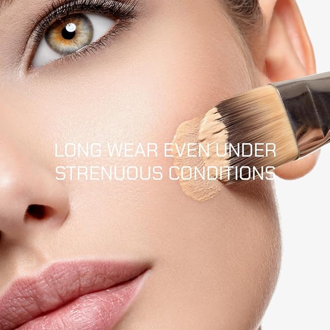 Radiant Professional Natural Fix All Day Matte Cream Foundation - Long Wear High Coverage Face Makeup Foundation With SPF 15 - Oil Free Matte Finish - For All Skin Types-1.01 oz. (03 Beige)