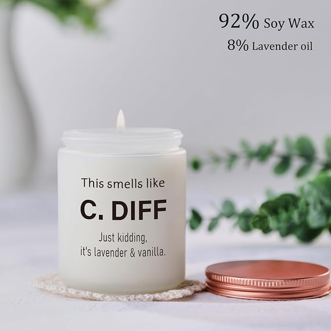 Nurses Doctors Gifts for Women - Best Nurse Doctor Christmas Appreciation Birthday Graduation Retirement Gifts - National Nurses Week Work Candle