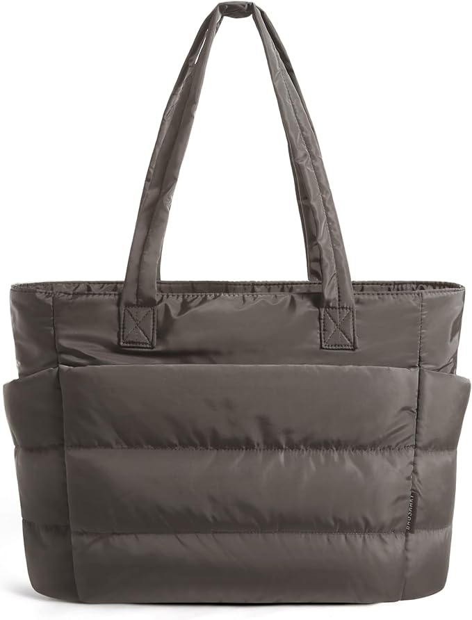 BAGSMART Tote Bag for Women, Lightweight Puffy Tote Bag with Compartments Shoulder Bag Handbag for Travel, Work, Gym | Lightweight