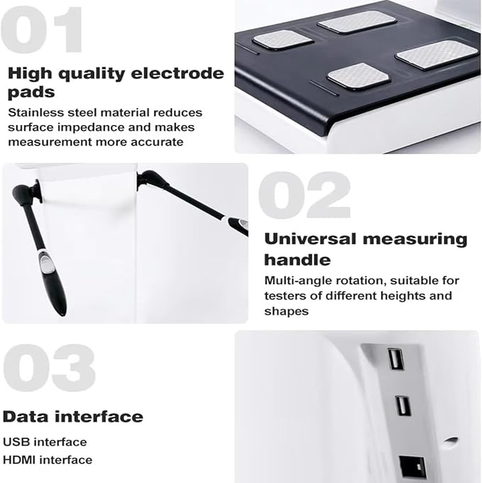 Professional Body Composition Analyzer Machine with Bioimpedance Technology for Full Body Scanner, Measure Body Fat, BMI, Muscle Mass, Arms & Legs Analysis, for Gym and Home Use