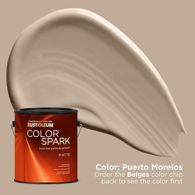 Rust-Oleum Color Spark Interior Paint and Primer in One, Matte, Puerto Morelos, 1 Gallon