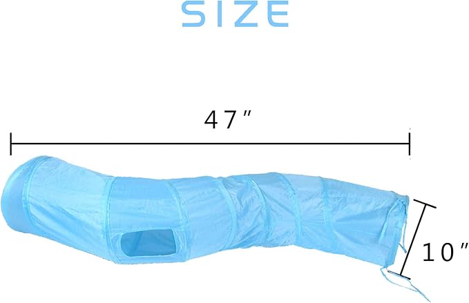 iCAGY Cat Tunnel Toys for Indoor Cats Kittens Rabbits, Pet Toy Play Tunnels