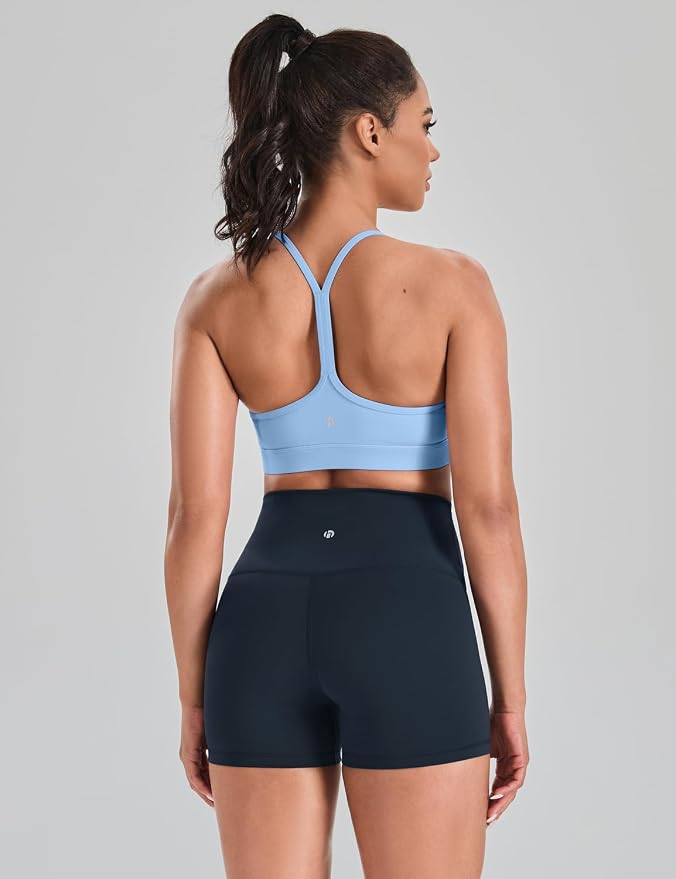HeyNuts to Freest Womens Y Back Sports Bra, Spaghetti Strap Racerback Low Impact Workout Yoga Tops Padded A-C Cups *Updated